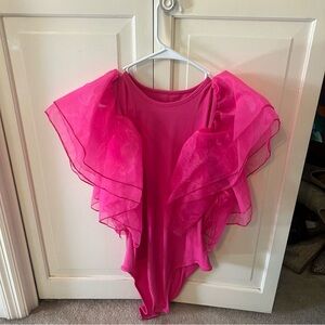 Vibrant Pink Ruffled Bodysuit